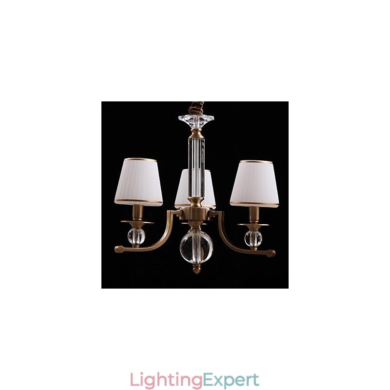 Modern Contemporary Crystal Bronze Metal Chandelier