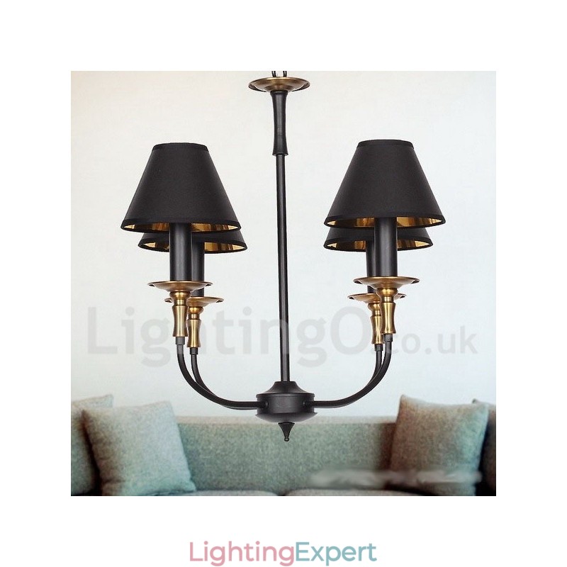4 Light Retro Contemporary Candle Style Chandelier