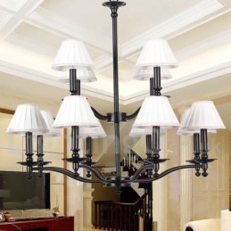 12 Light Retro 2 Tier Large Chandelier Candle Style Chandelier