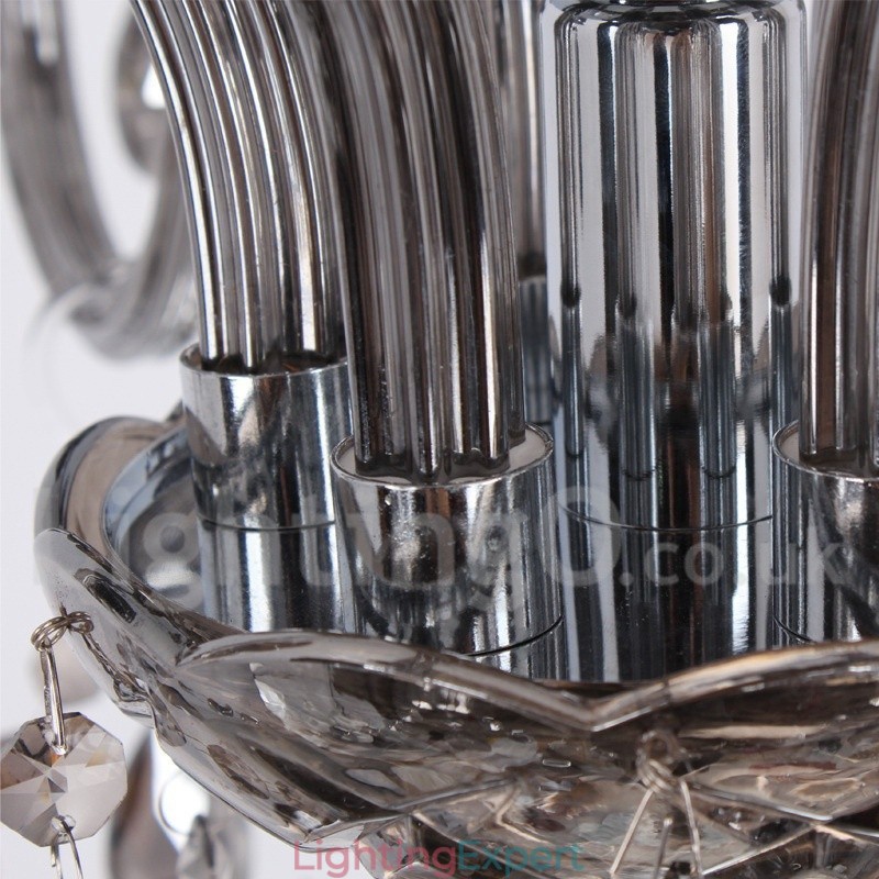 8 Light K9 Crystal Candle Style Chandelier