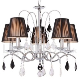5 Light Contemporary K9 Crystal Candle Style Chandelier