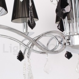 5 Light Contemporary K9 Crystal Candle Style Chandelier