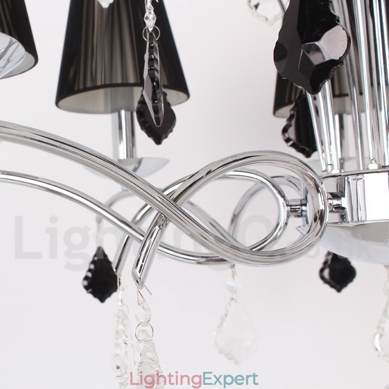 5 Light Contemporary K9 Crystal Candle Style Chandelier