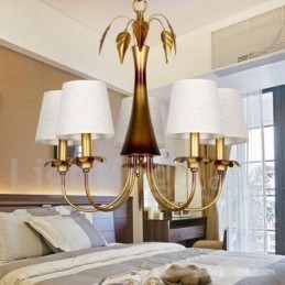 5 Light Modern Contemporary Rustic Candle Style Chandelier