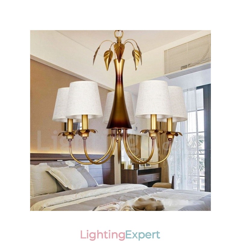 5 Light Modern Contemporary Rustic Candle Style Chandelier