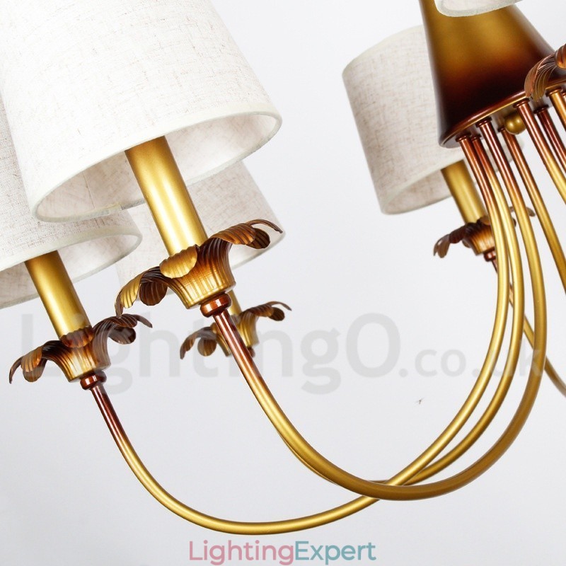 5 Light Modern Contemporary Rustic Candle Style Chandelier
