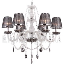 6 Light K9 Crystal Candle Style Chandelier
