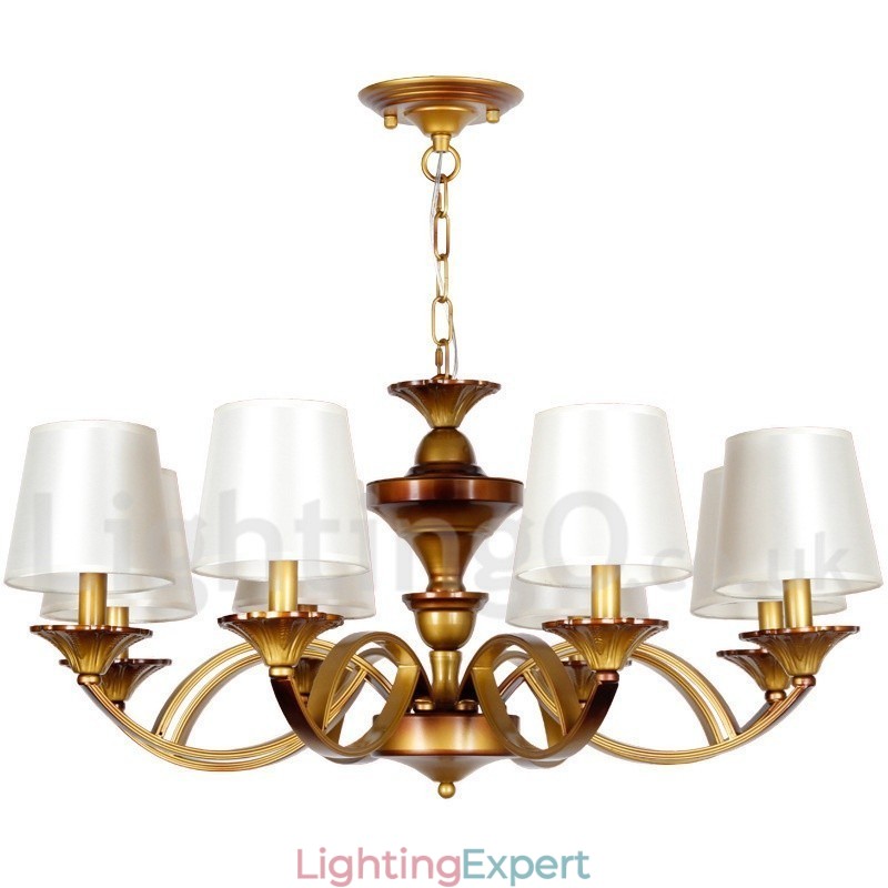 8 Light Retro Mediterranean Style Rustic Candle Style Chandelier
