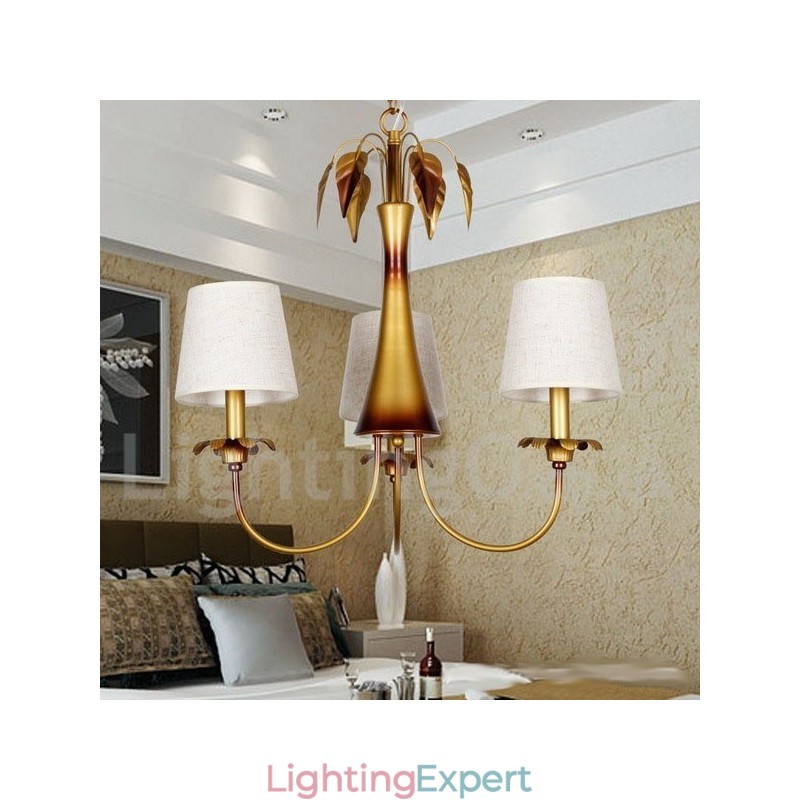 3 Light Modern Contemporary Rustic Candle Style Chandelier