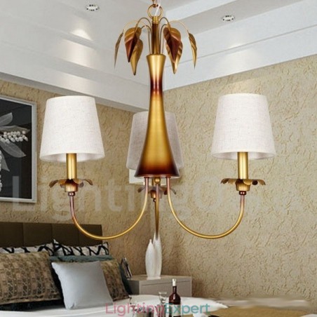 3 Light Modern Contemporary Rustic Candle Style Chandelier