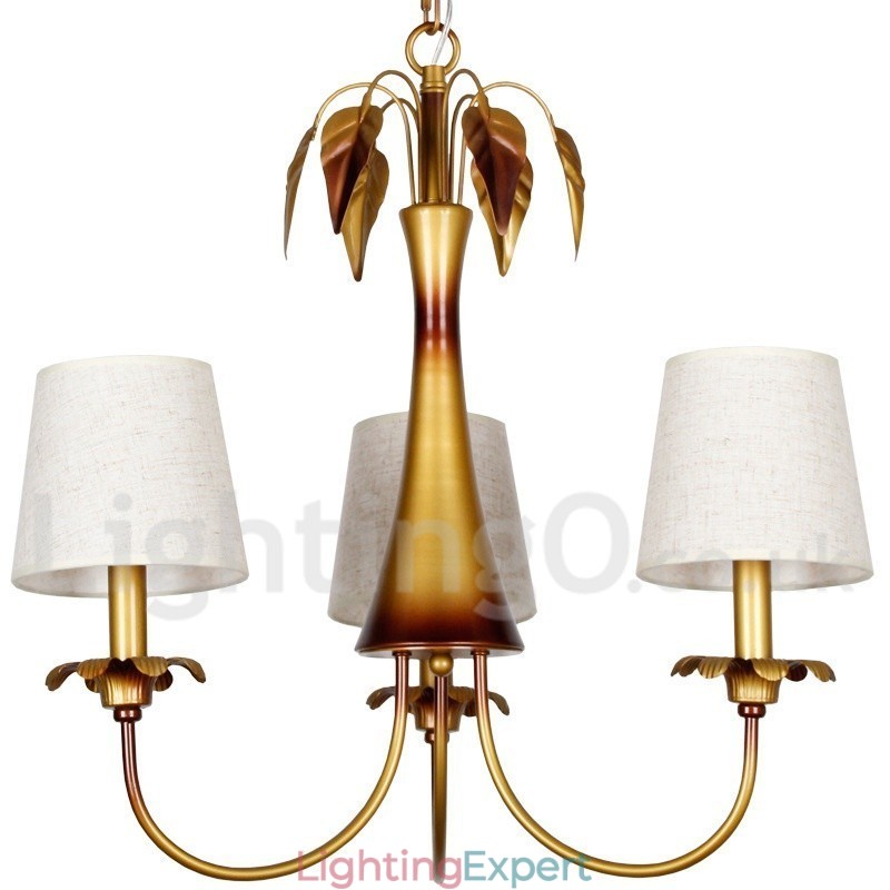 3 Light Modern Contemporary Rustic Candle Style Chandelier