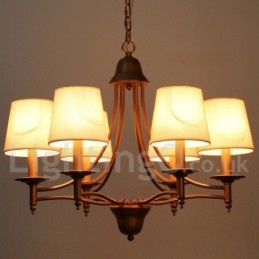6 Light Rustic Retro Mediterranean Style Candle Style Chandelier