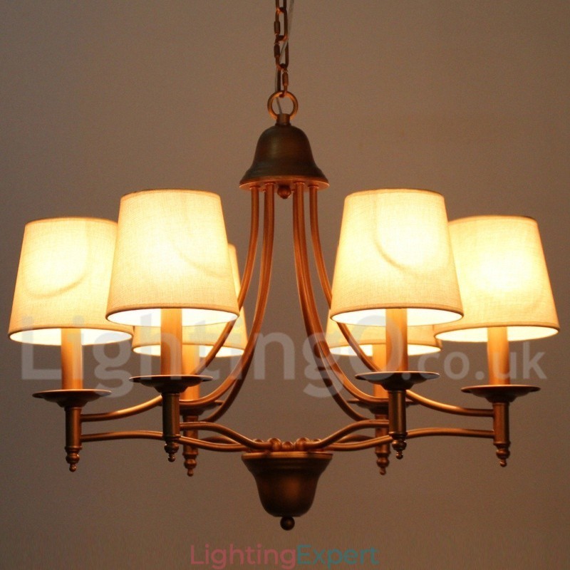 6 Light Rustic Retro Mediterranean Style Candle Style Chandelier