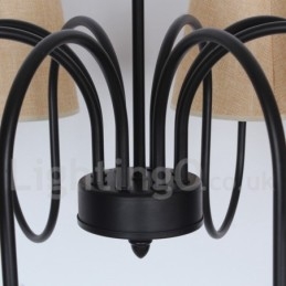 8 Light Retro Contemporary Candle Style Chandelier