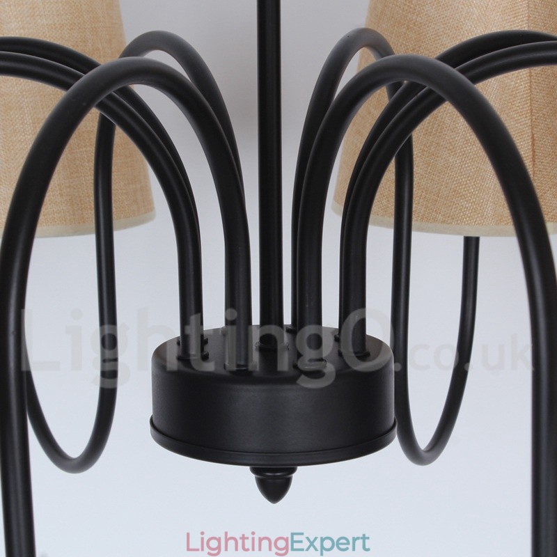 8 Light Retro Contemporary Candle Style Chandelier