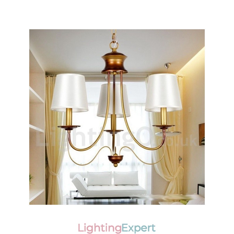 3 Light Rustic Mediterranean Style Modern Contemporary Candle Style Chandelier