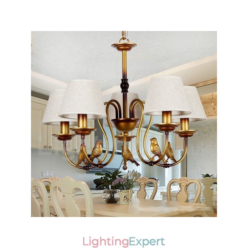 5 Light Modern Contemporary Rustic Retro Candle Style Chandelier
