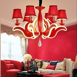 Creative Garden Lights Red Acrylic Chandelier