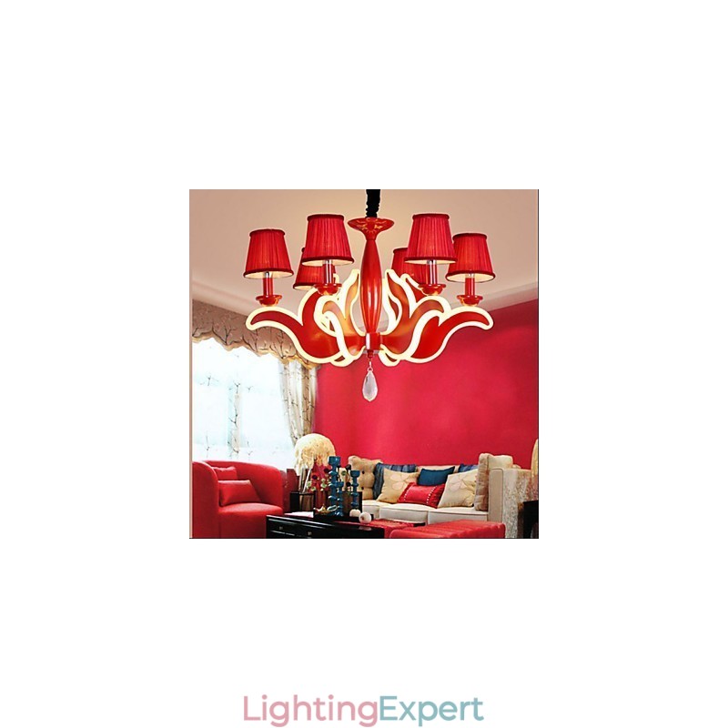 Creative Garden Lights Red Acrylic Chandelier