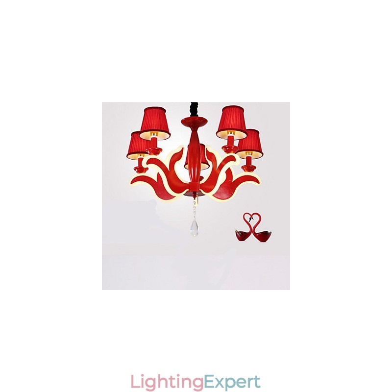 Creative Garden Lights Red Acrylic Chandelier