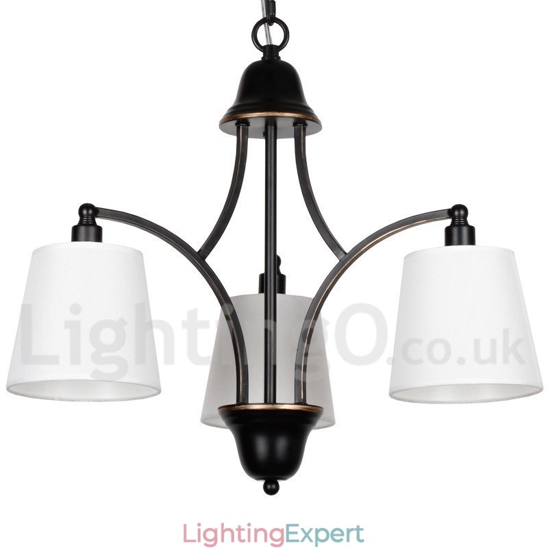 3 Light Rustic Retro Contemporary Candle Style Chandelier