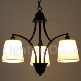 3 Light Rustic Retro Contemporary Candle Style Chandelier