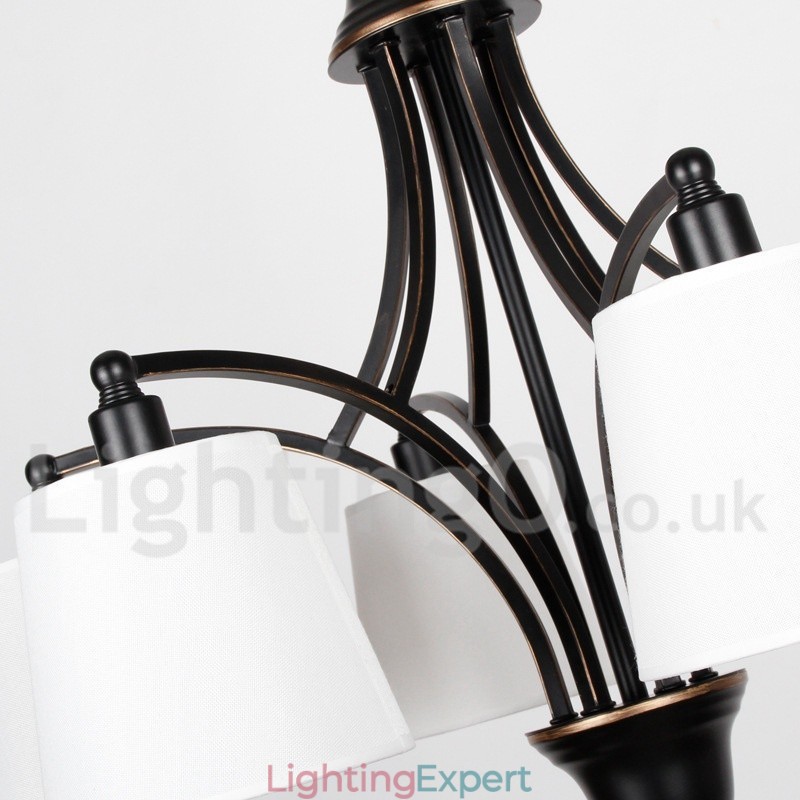 6 Light Rustic Retro Contemporary Candle Style Chandelier