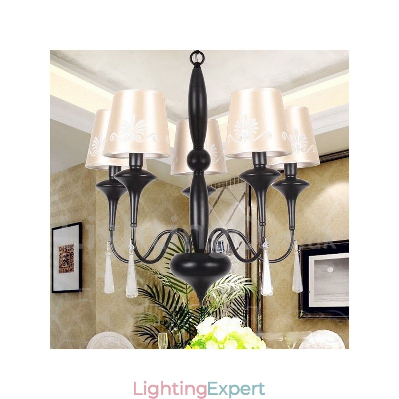 5 Light Mediterranean Style Candle Style Chandelier