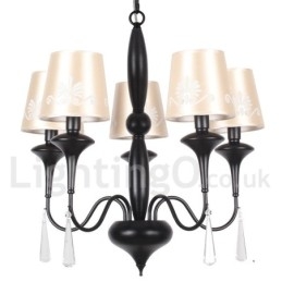 5 Light Mediterranean Style Candle Style Chandelier
