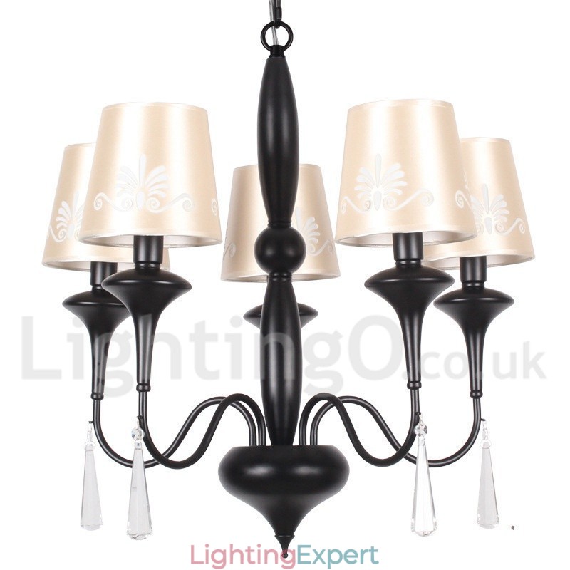 5 Light Mediterranean Style Candle Style Chandelier