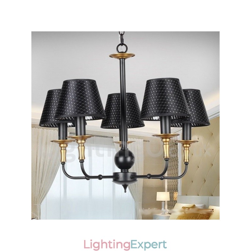 5 Light Retro Rustic Candle Style Chandelier