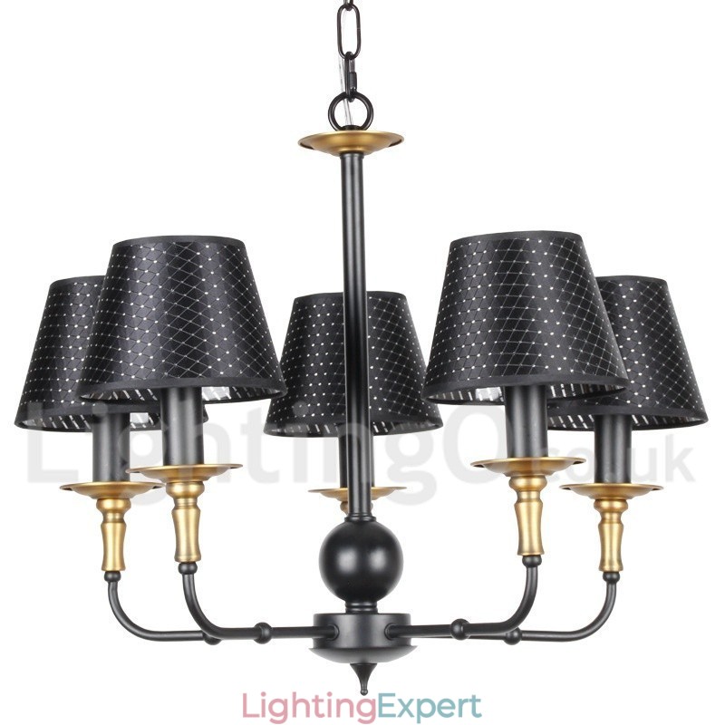 5 Light Retro Rustic Candle Style Chandelier