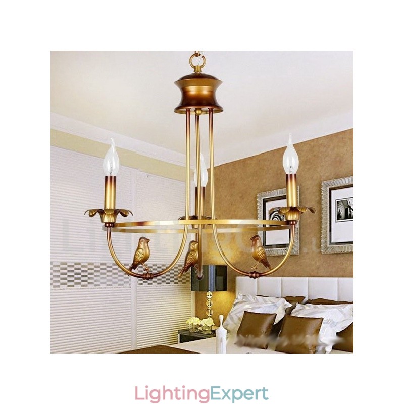 3 Light Retro Candle Style Chandelier