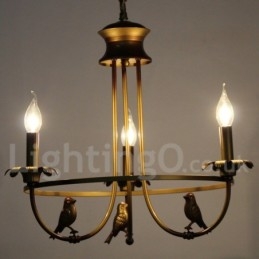 3 Light Retro Candle Style Chandelier