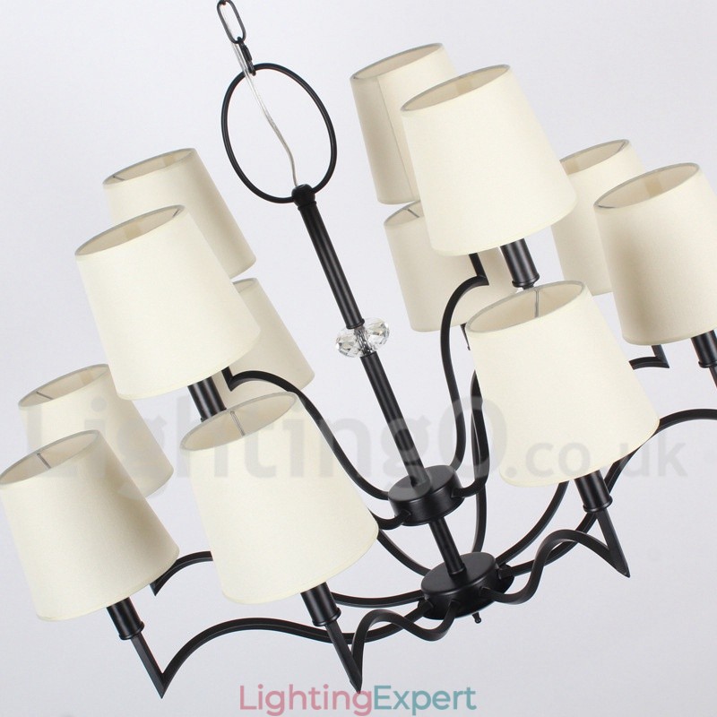 12 Light Modern Contemporary Candle Style Chandelier
