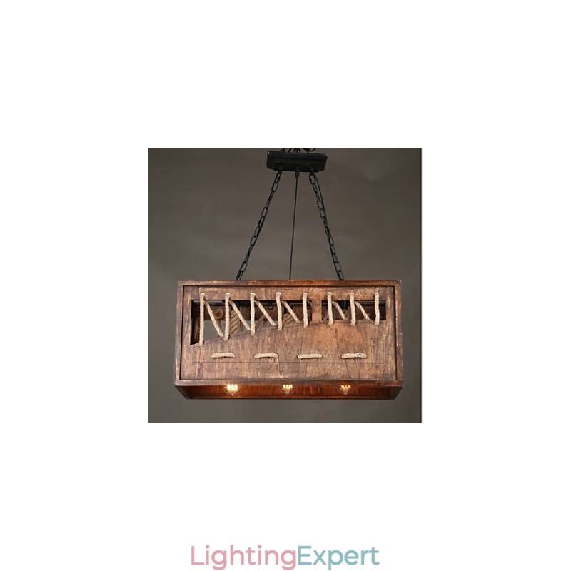 Minimalist Wooden Chandelier