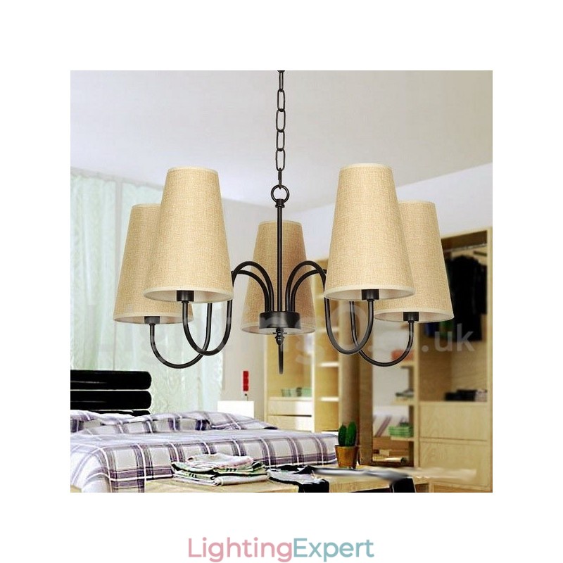 5 Light Retro Contemporary Candle Style Chandelier