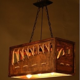 Minimalist Wooden Chandelier