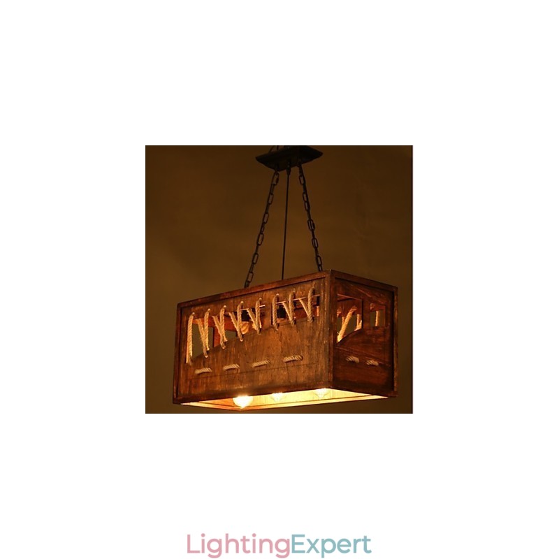 Minimalist Wooden Chandelier