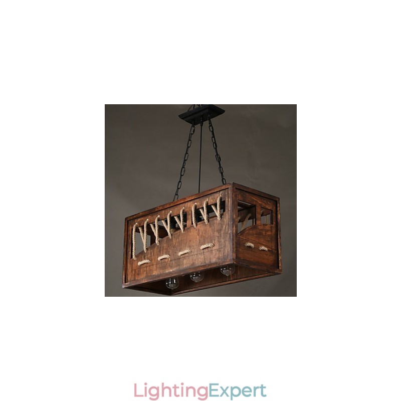 Minimalist Wooden Chandelier
