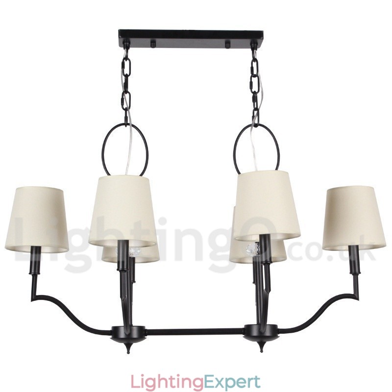 6 Light Modern Contemporary Candle Style Chandelier