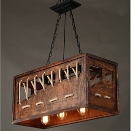 Minimalist Wooden Chandelier