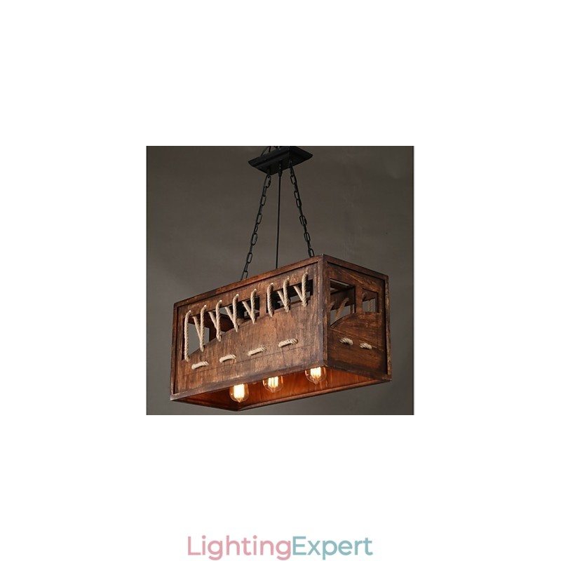 Minimalist Wooden Chandelier