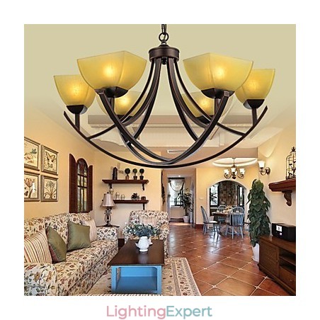 Chandelier 6 Lights Traditional Classic Vintage Metal Chandelier 6 Lights Traditional Classic Vintage Metal