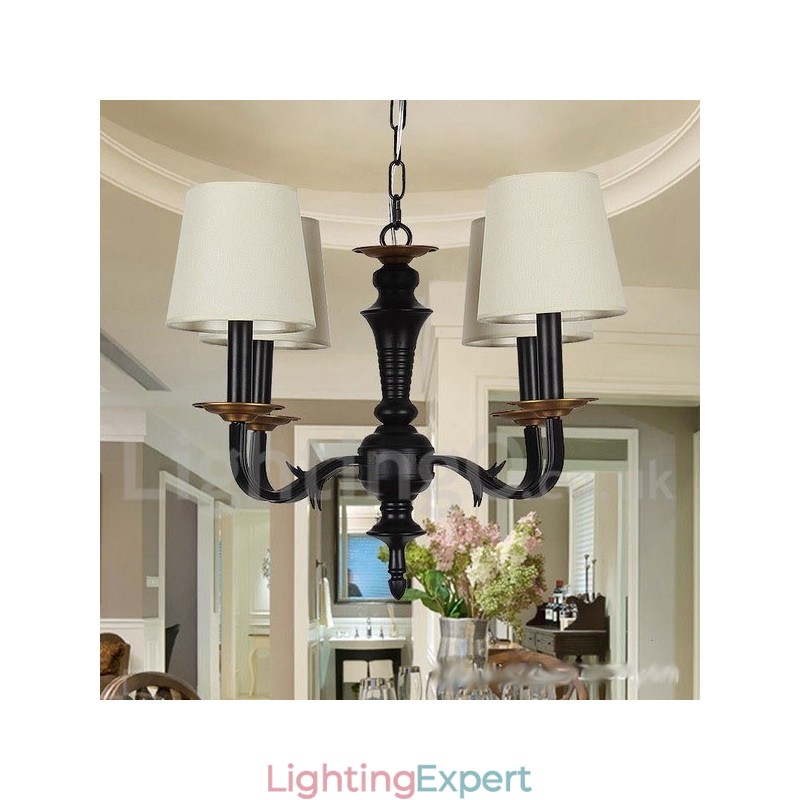 4 Light Retro Candle Style Chandelier