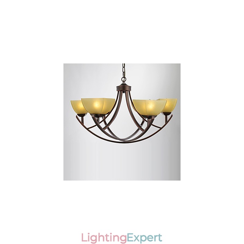 Chandelier 6 Lights Traditional Classic Vintage Metal