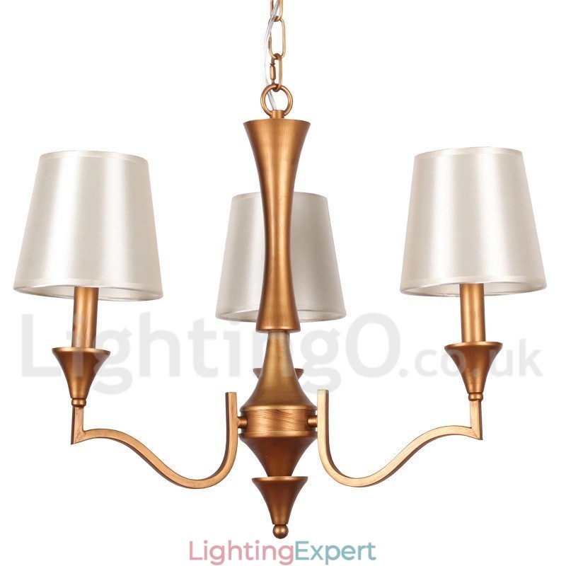 3 Light Mediterranean Style Candle Style Chandelier