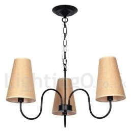 3 Light Retro Mediterranean Style Candle Style Chandelier