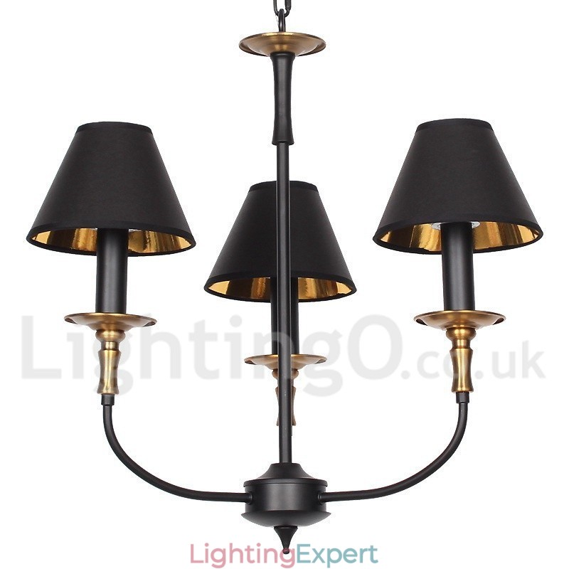 3 Light Retro Contemporary Candle Style Chandelier