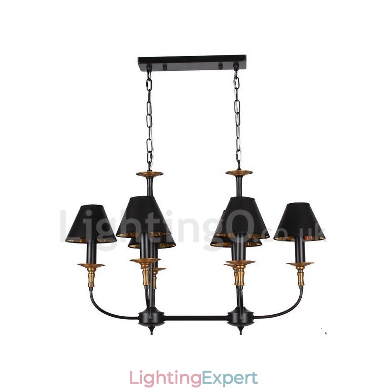 6 Light Retro Contemporary Candle Style Chandelier